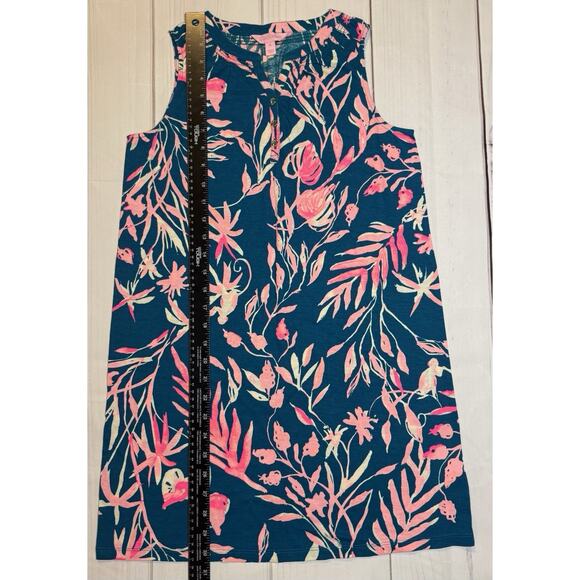 Lilly Pulitzer Floral Shift Girls Dress Tidal Wave Prime Time Pink Size XL - Picture 4 of 5
